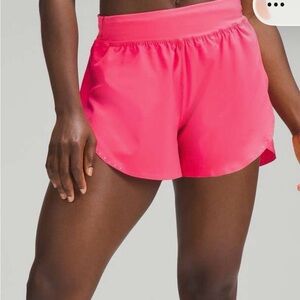 Lululemon Fast and Free Bright Pink Shorts